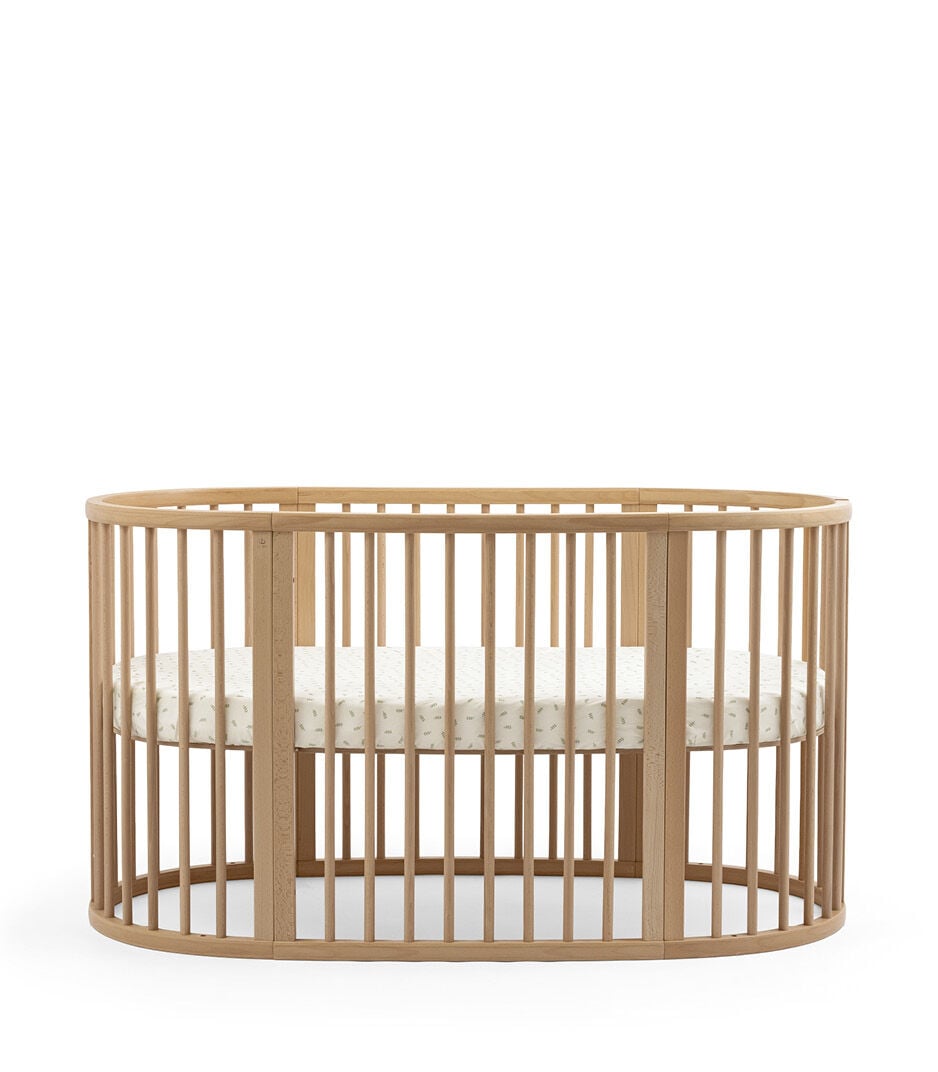 Stokke® Sleepi™ Bed Natural. Fitted Sheet Leafy Green.