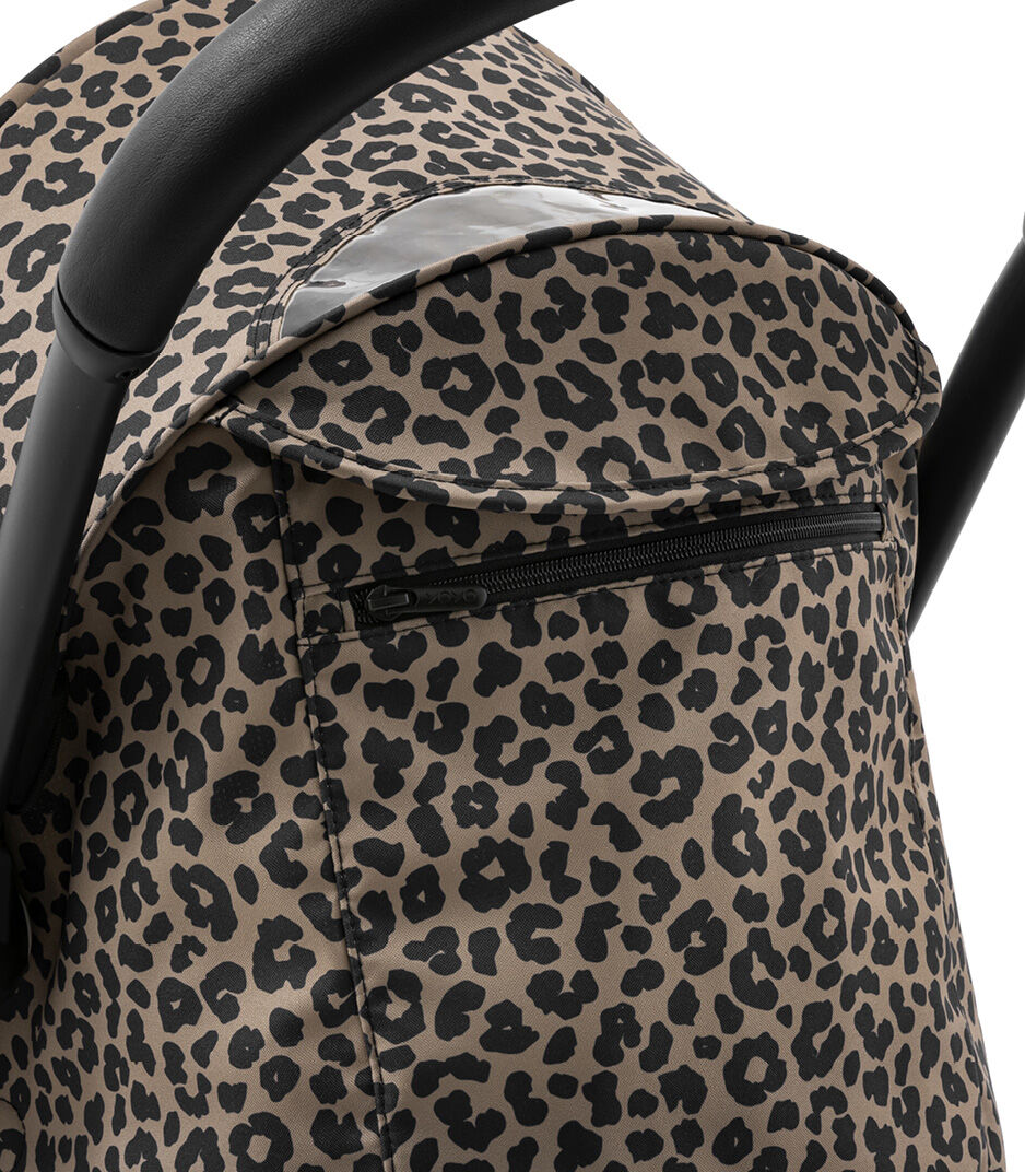 Stokke® YOYO® 6+ Leopard. Black frame. Ventilation detail.  Close-up. Back view. galery image 12