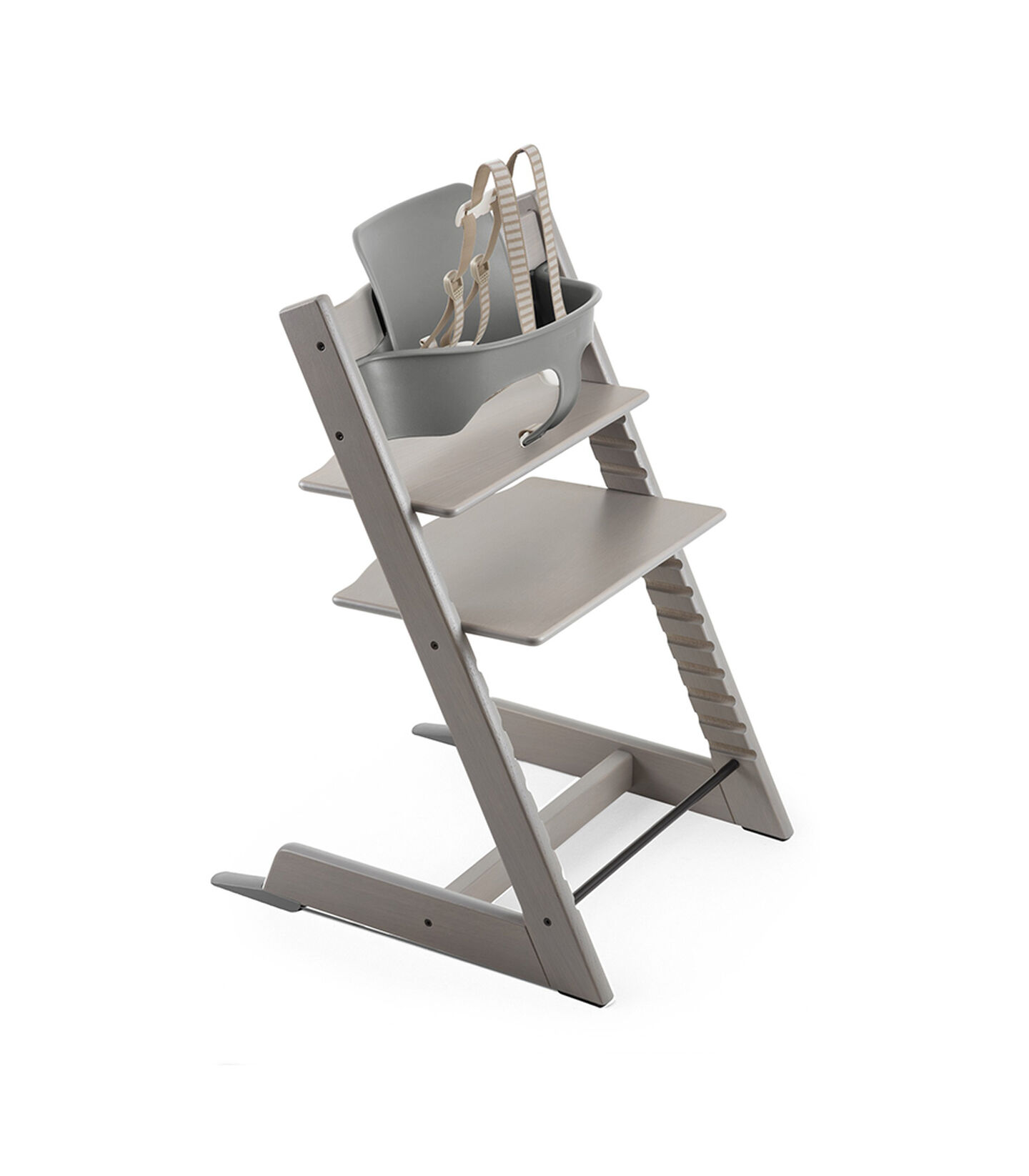 Tripp Trapp Chair Oak Greywash Tripp Trapp Oak Greywash With Baby Set Storm Grey And Harness Extended Glider