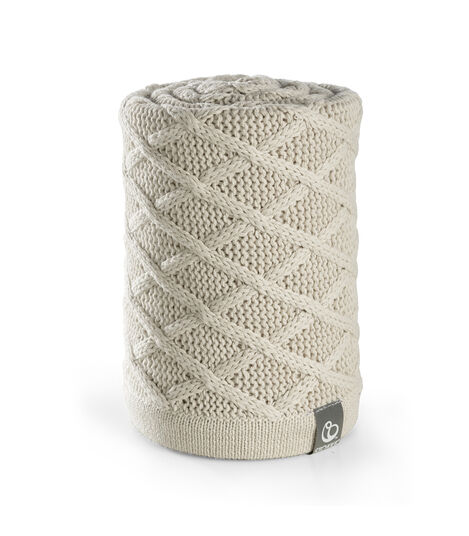 Stokke&reg; Stroller Blanket, Cable Cream.