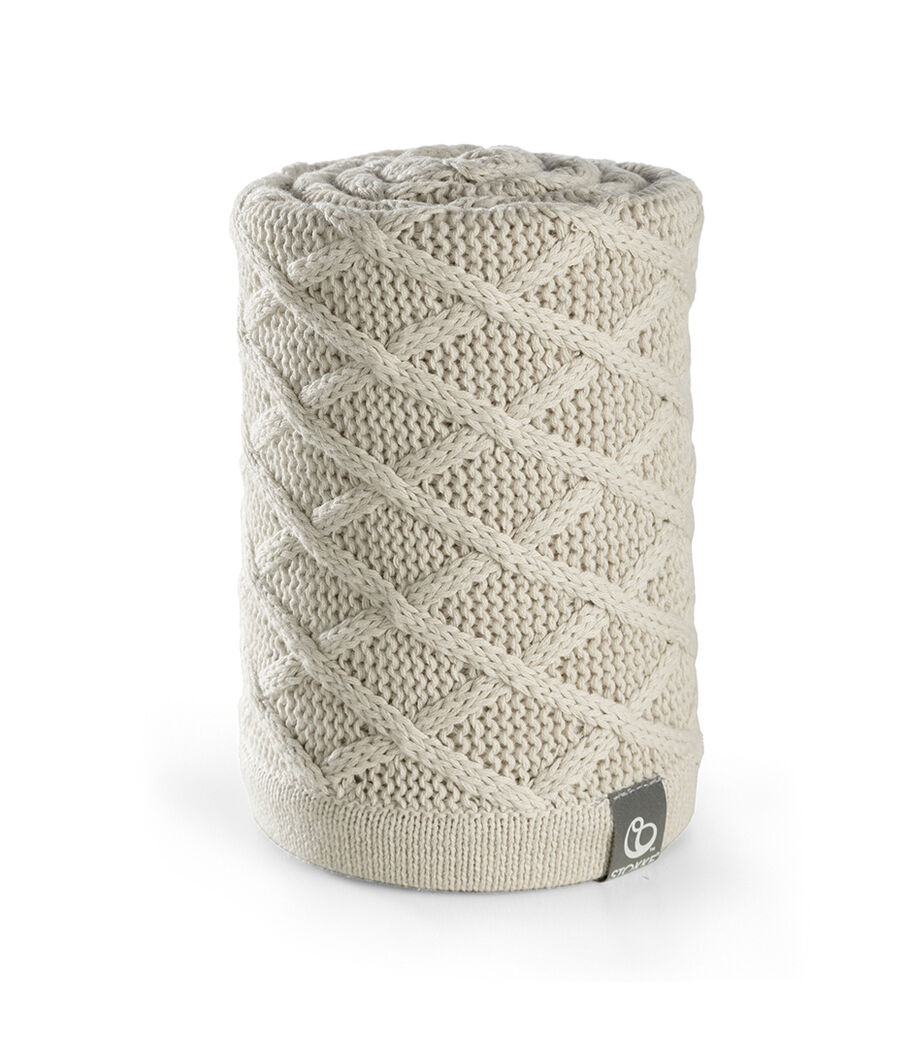 Stokke&reg; Stroller Blanket, Cable Cream.