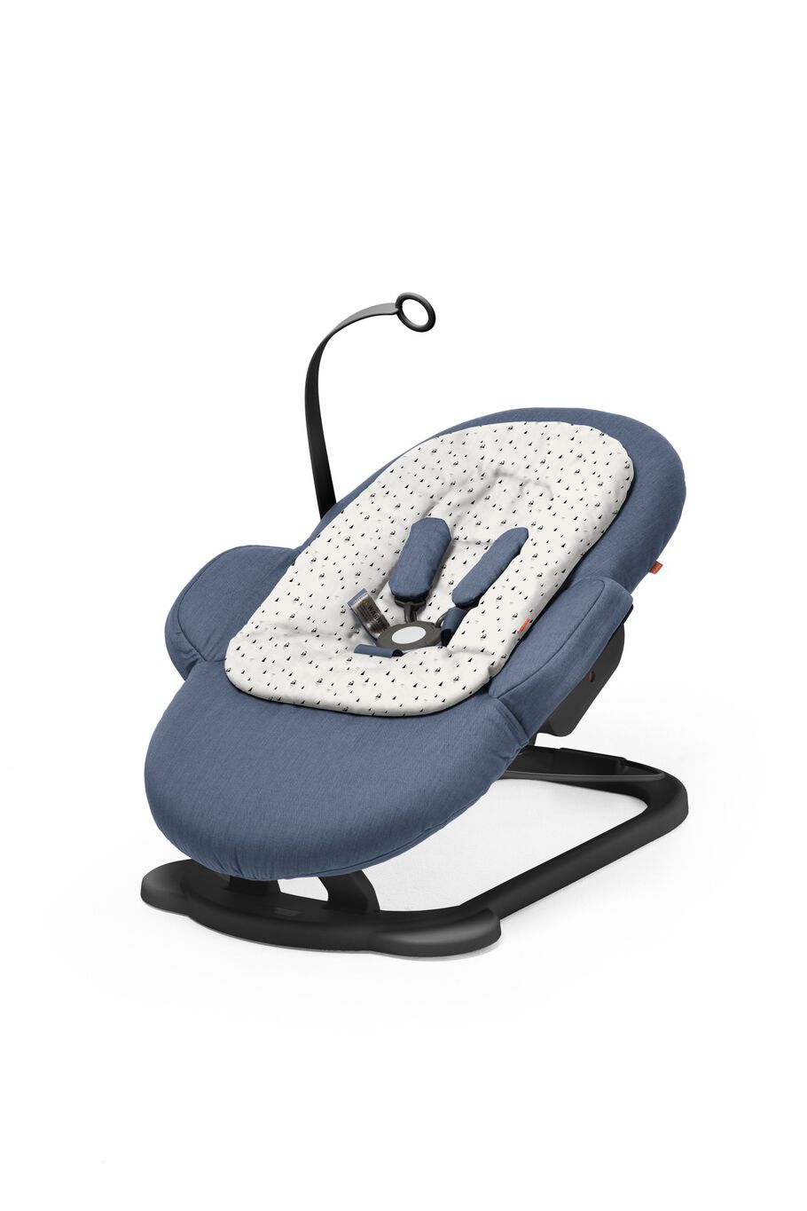 Stokke&reg; Steps&trade; Bouncer Black plastic, Blue and White Mountain.