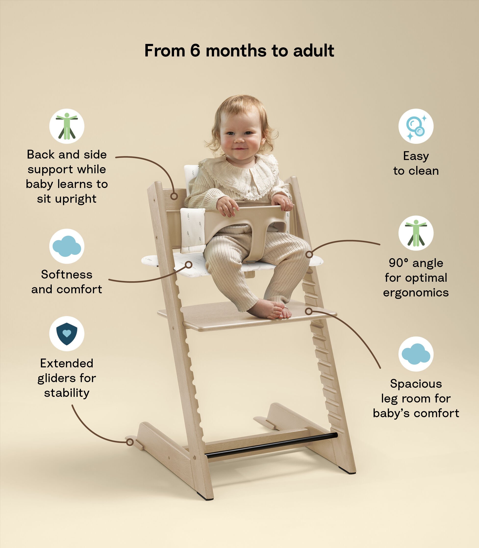 Pack seggiolone Tripp Trapp® + Cuscino Tripp Trapp®, , mainview immagine della galleria 5