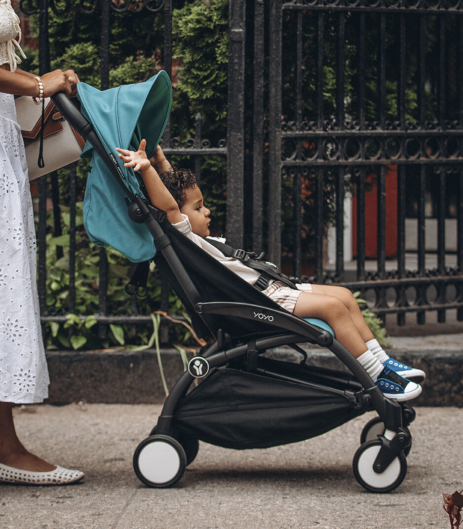 Stokke® YOYO³ stroller from 6 months, Aqua with Black Frame, mainview galery image 5