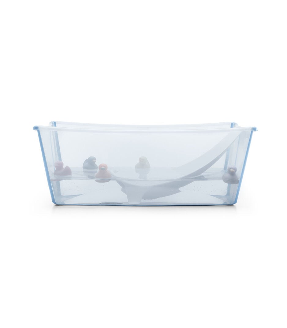 Stokke® Flexi Bath® Ocean Blue with water and toys. galery image 10