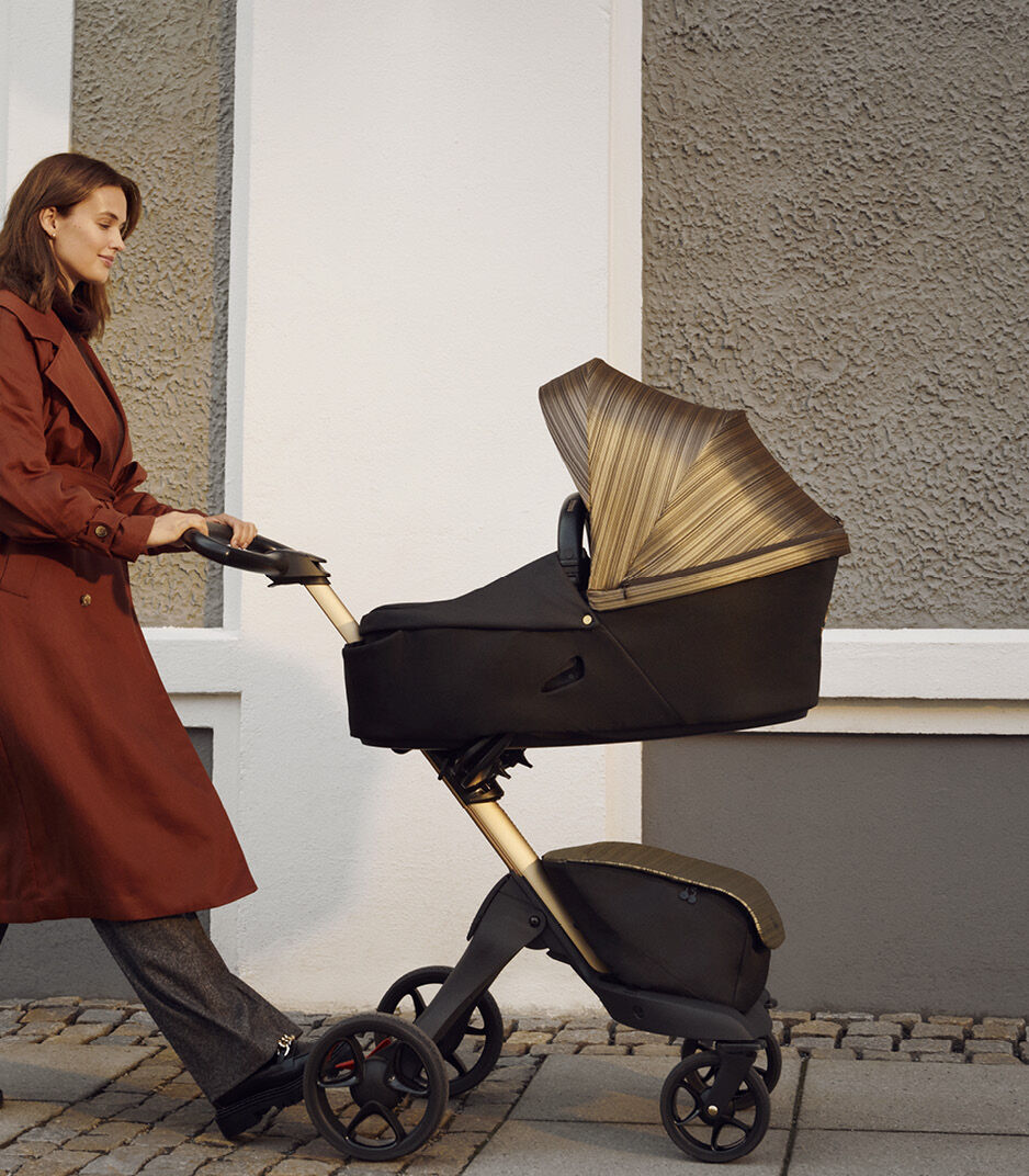 Stokke® Xplory® X Gold with Carry Cot. Limited Edition.