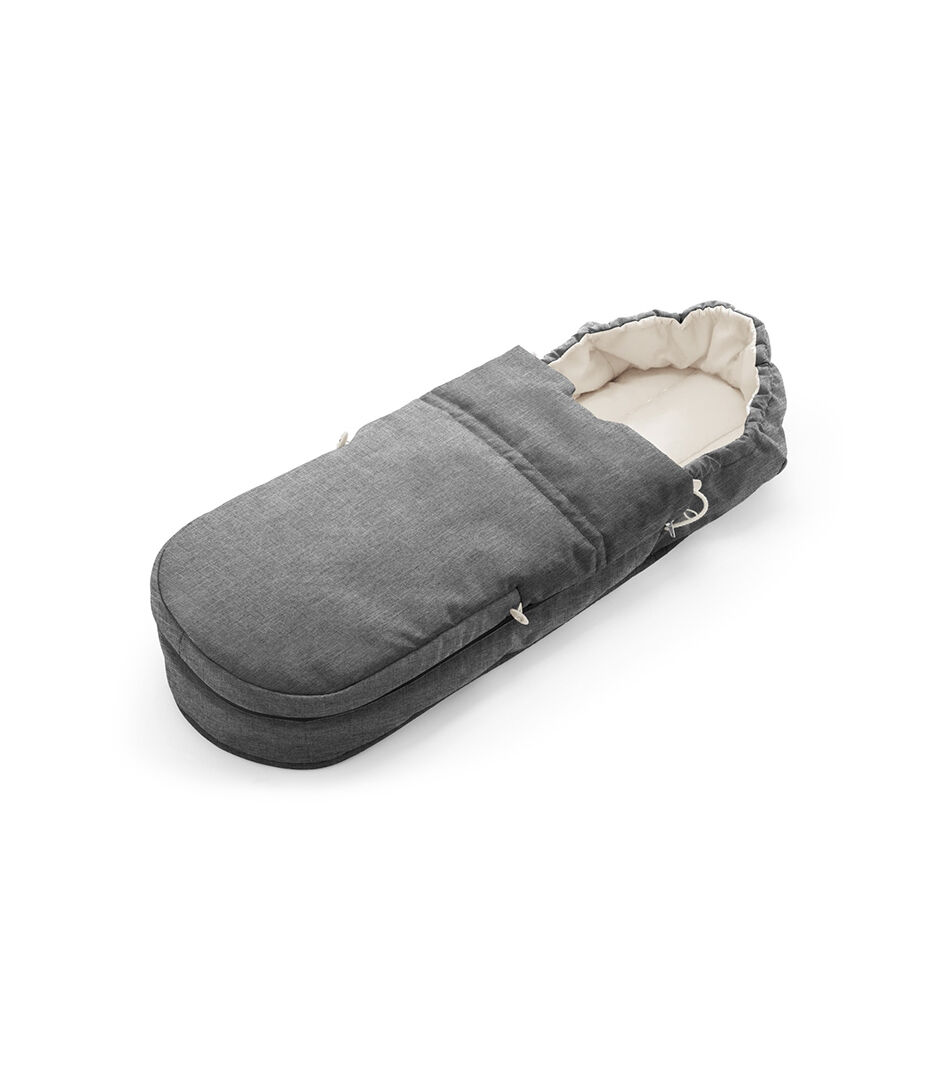 stokke footmuff black melange