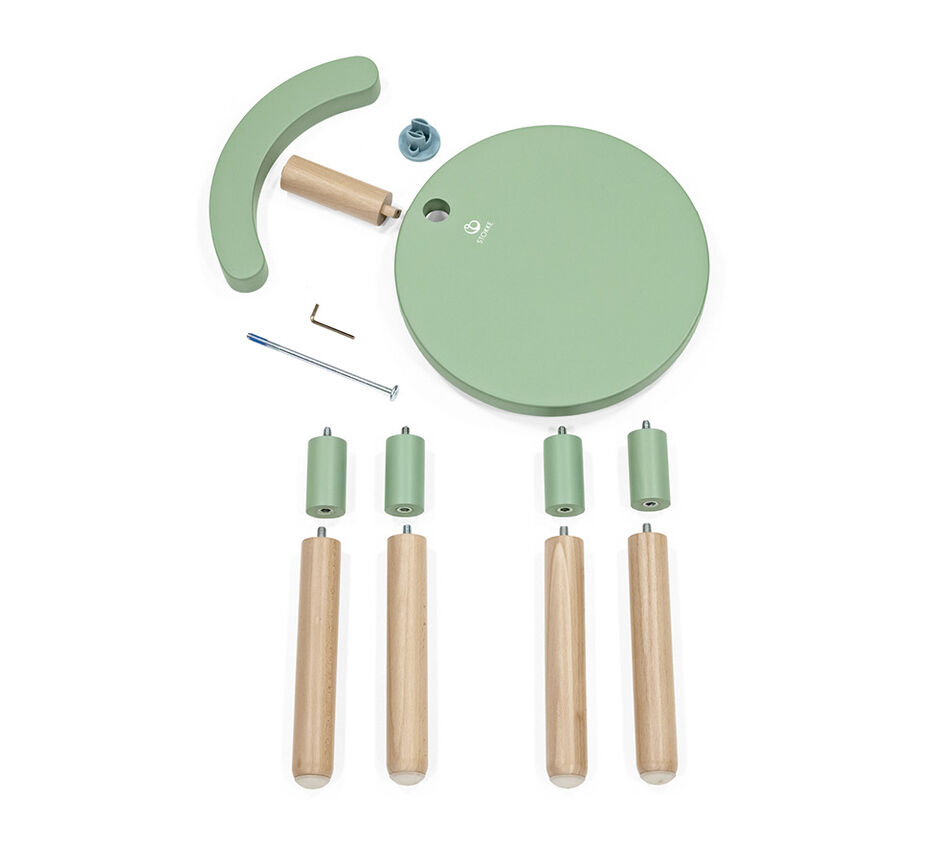 Stokke® MuTable™ Chair Clover Green, what is included.  view 1