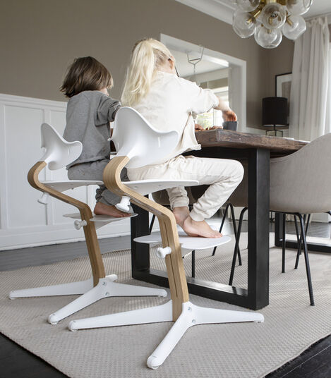 Stokke® Nomi® Walnut/White and Oak/White. Premium wood. view 2