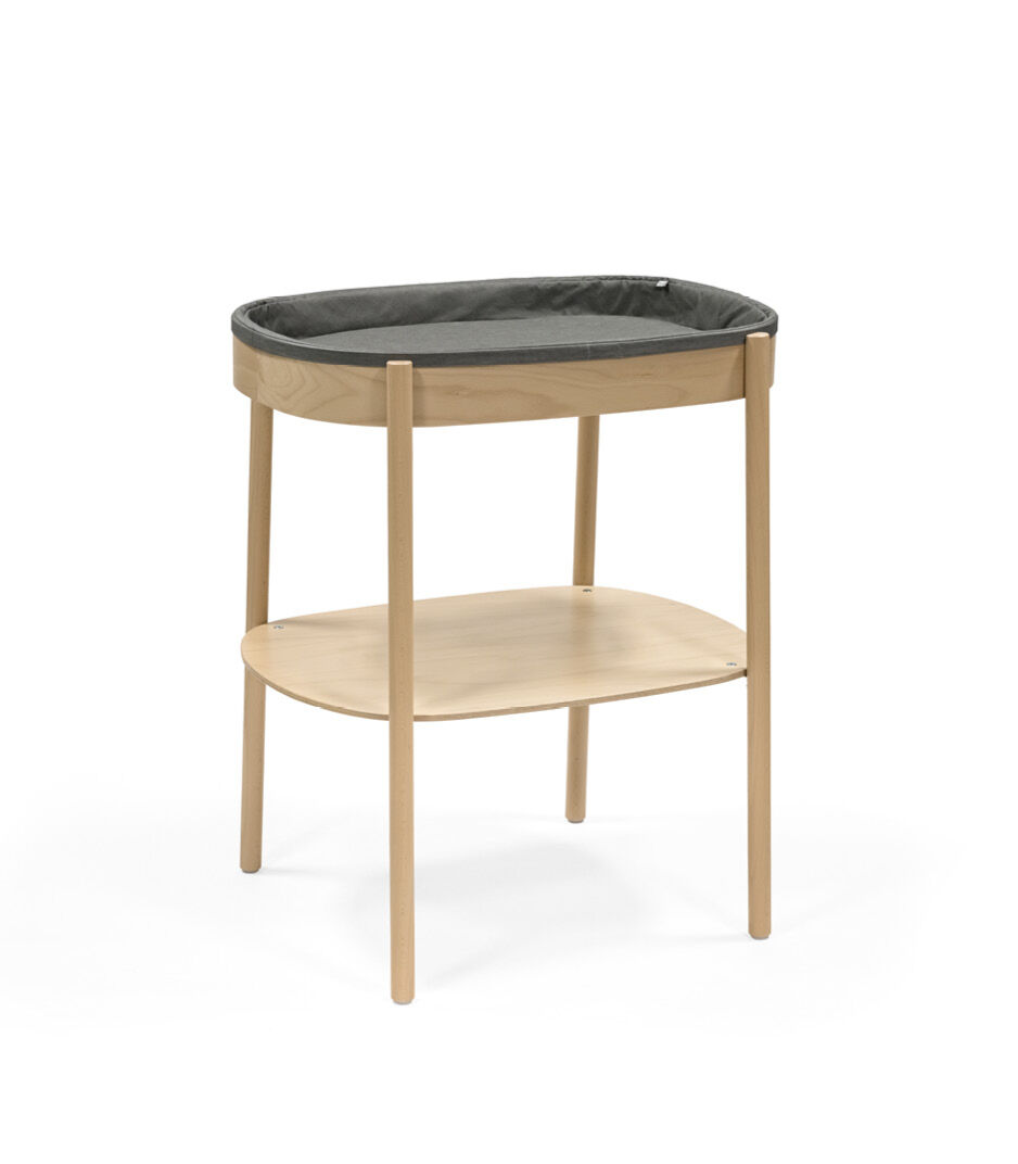 Stokke® Sleepi™ Changing Table, Natural. Changing Pad Grey.