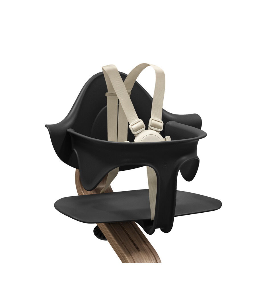Stokke® Nomi® Walnut Black High Chair, 胡桃木支架 黑色座椅, mainview