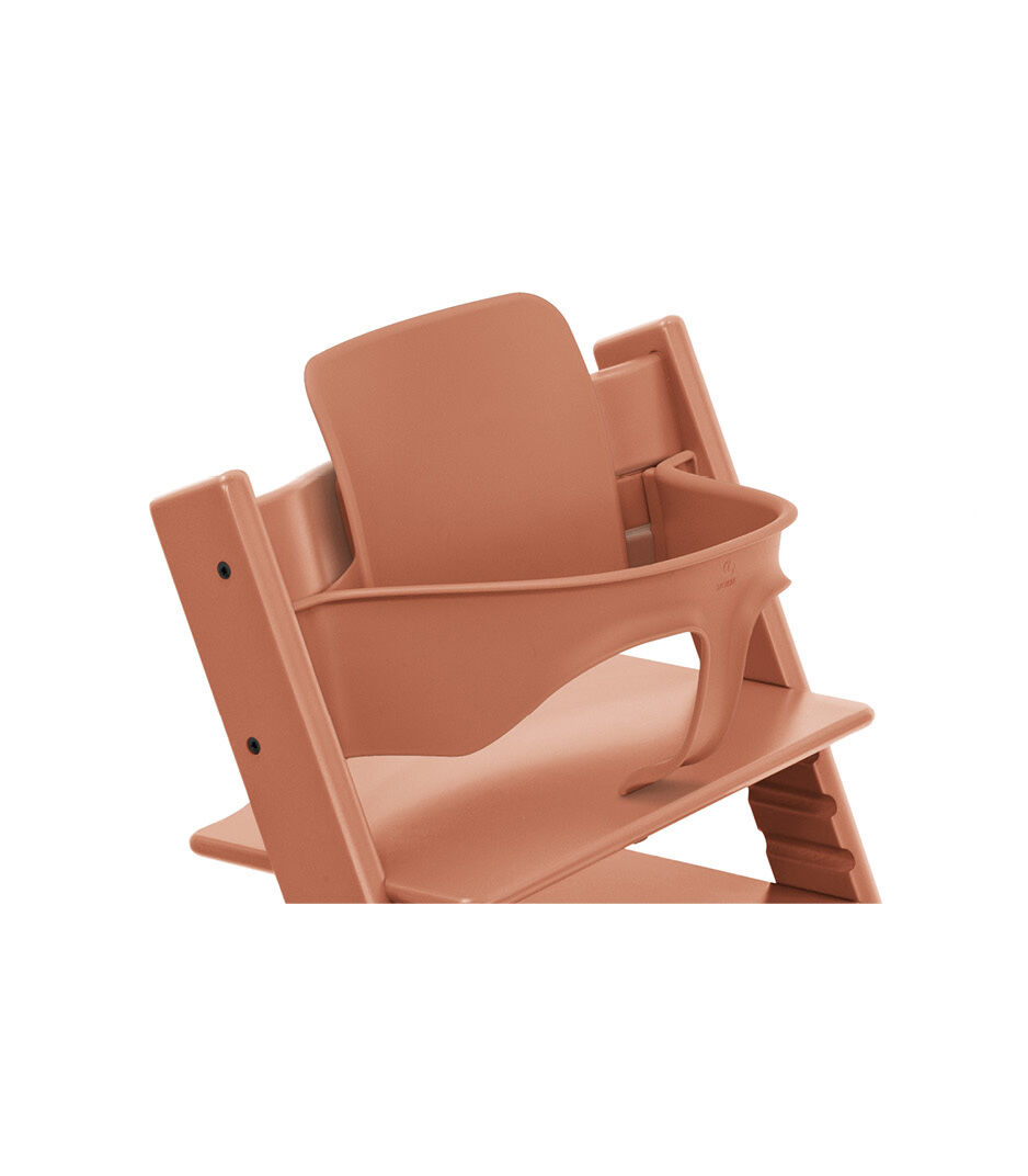 Tripp Trapp® chair Terracotta with Baby Set2.  Detail.