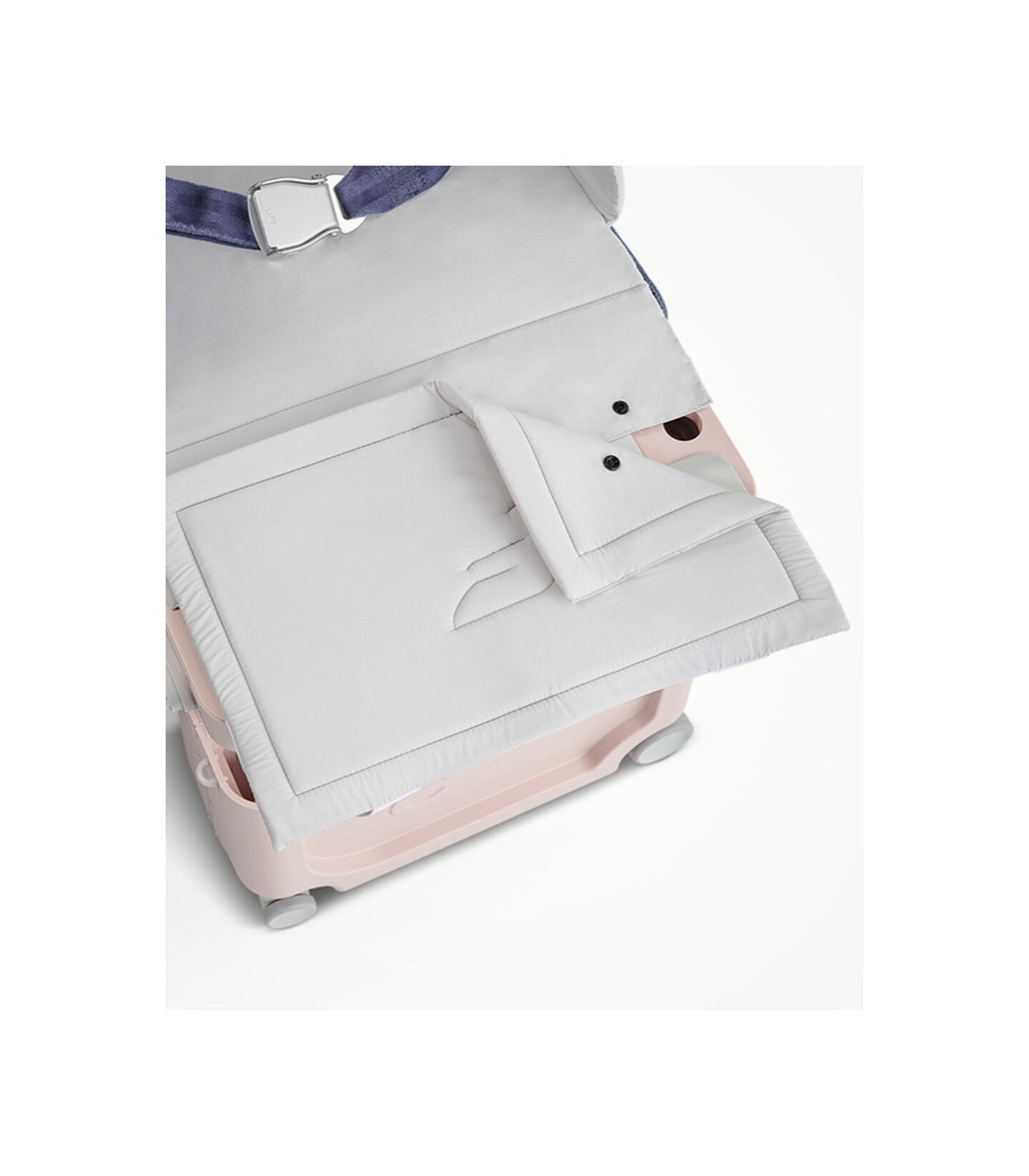 JetKids™ by Stokke® BedBox V3 in Pink Lemonade. Detachable Mattress. view 8