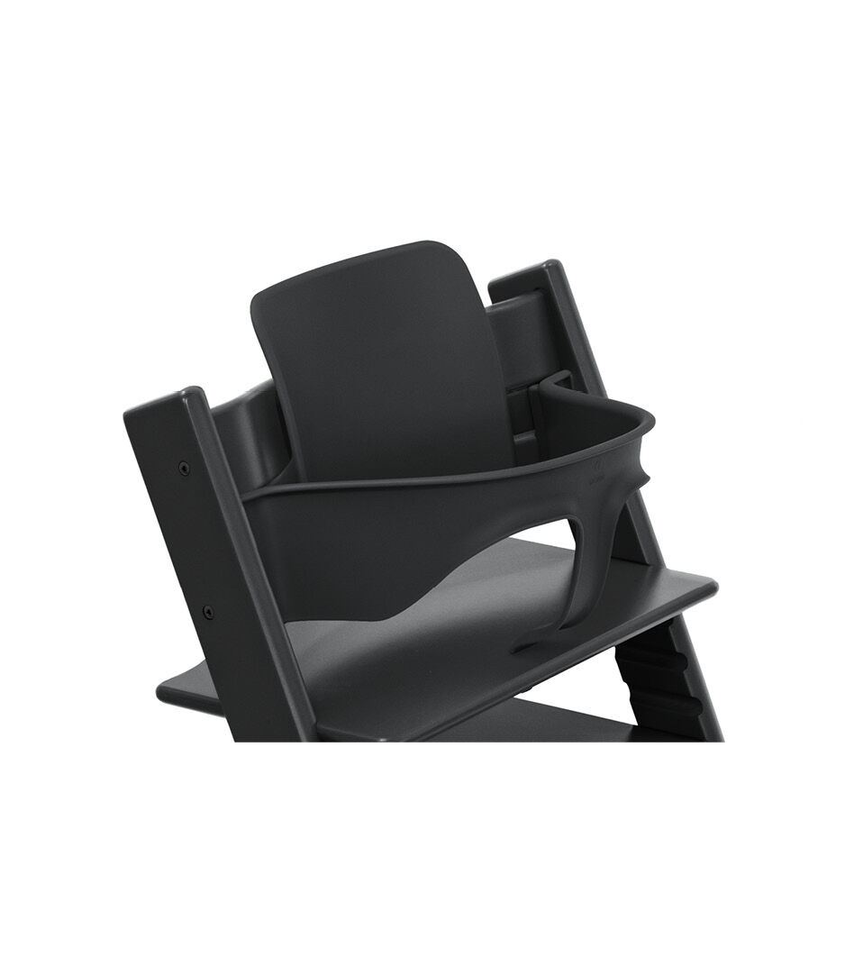 Tripp Trapp® chair Black, Beech Wood, with Baby Set.