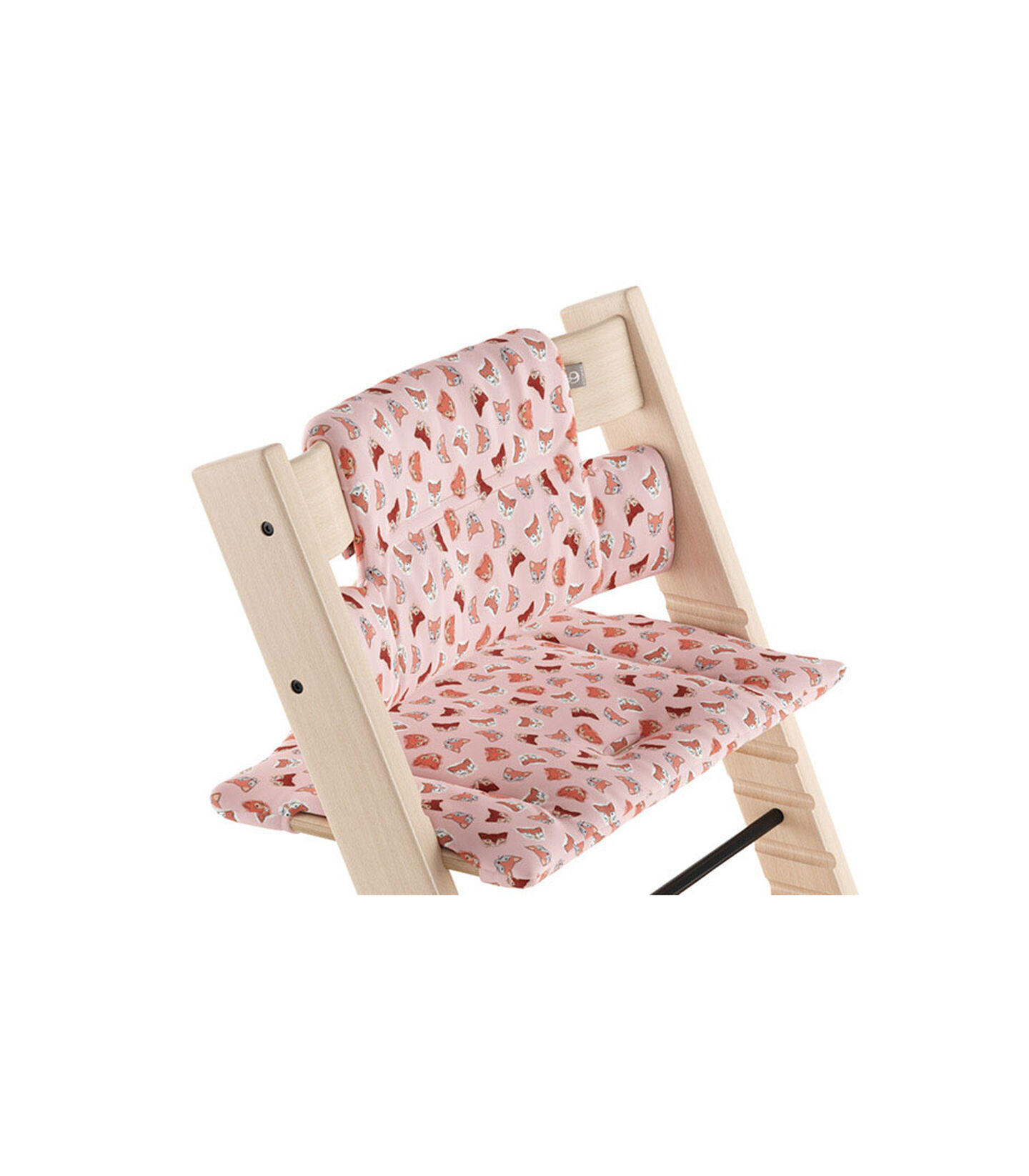 Tripp Trapp® Natural with Classic Cushion Pink Fox.  view 1