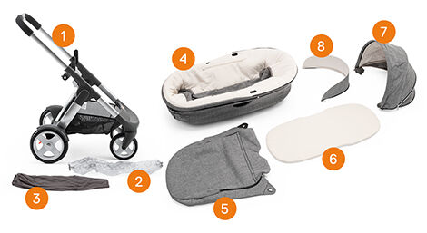 Stokke crusi sibling sales seat black melange