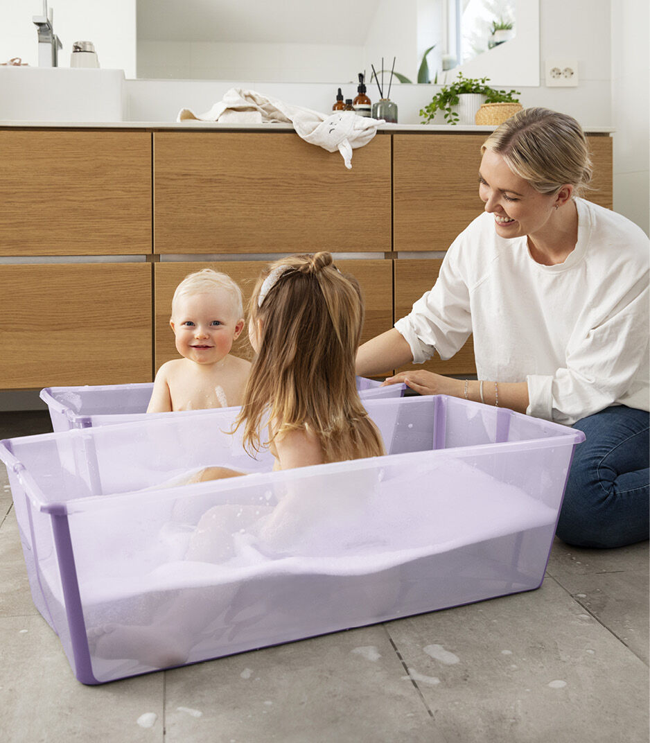 Stokke® Flexi Bath® Lavender (2024). Standard and X-Large tubs.