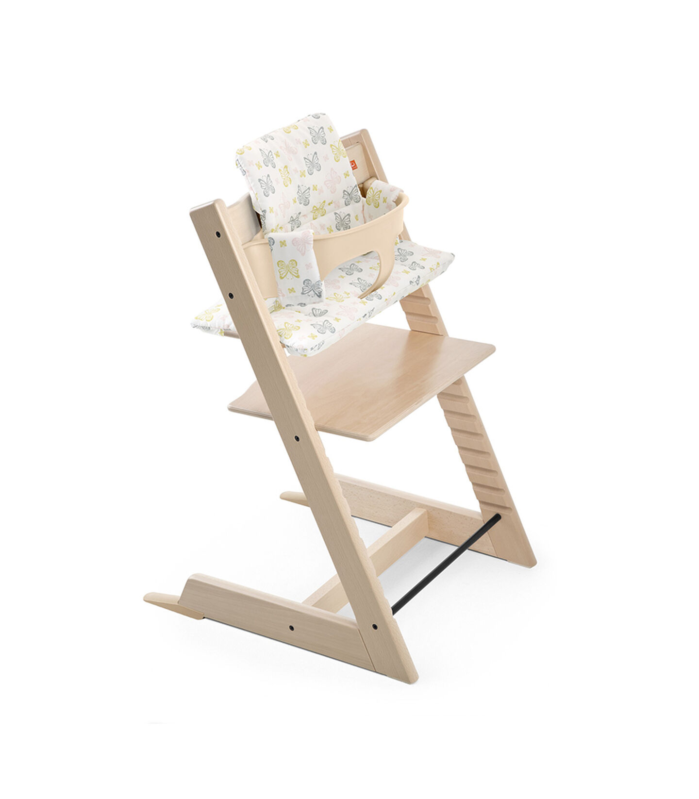 Tripp Trapp® Natural with Baby Set and Cushion Sweet Butterfly. Tripp Trapp® Natural with Baby Set and Cushion Sweet Butterfly.