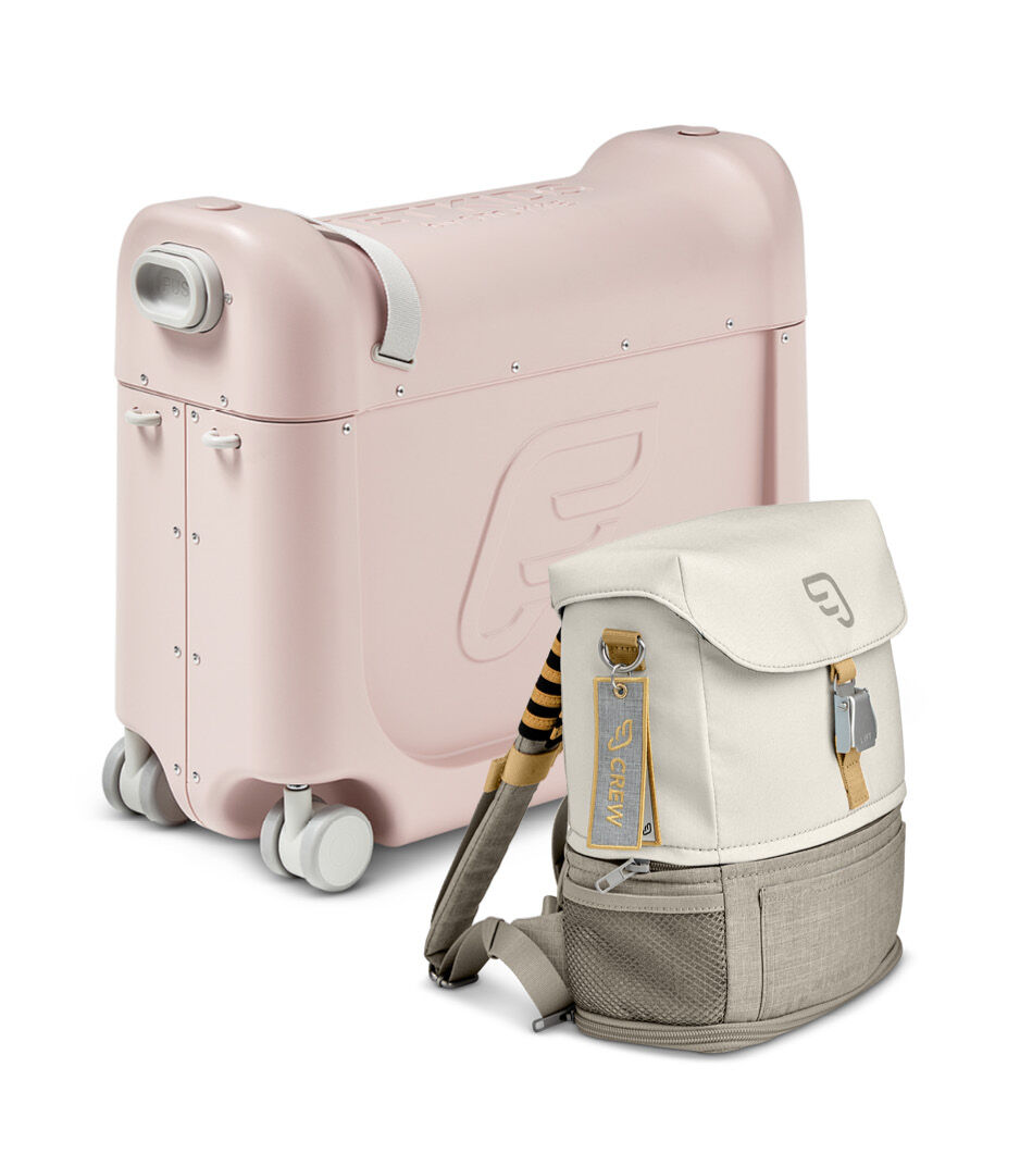 Paquete de viaje BedBox™ + Crew BackPack™ Rosa/Blanco, Pink / White, mainview