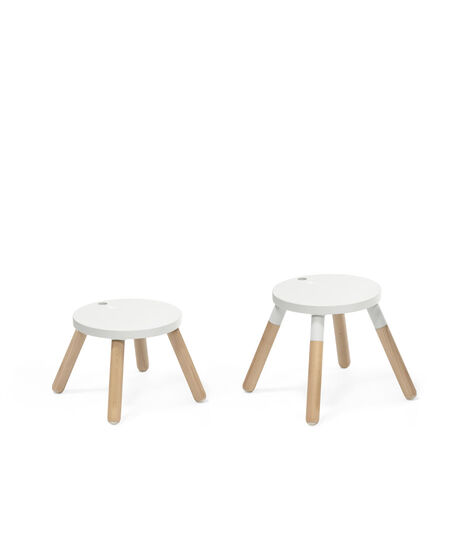 Stokke® MuTable™ Chair White with/whitout Leg Extension. Whithout back support. view 7