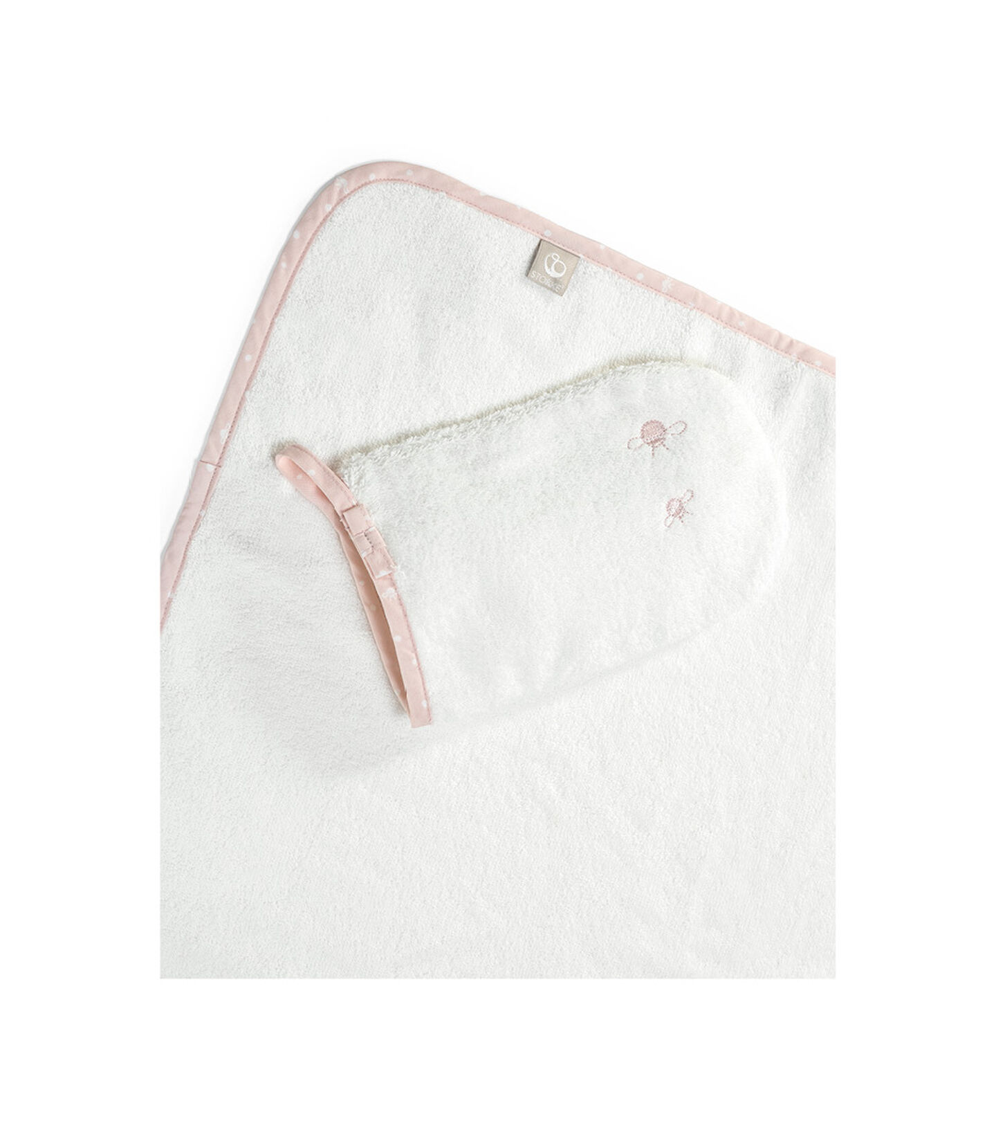 Stokke® Hooded Towel Pink Bee, Pink Bee, mainview view 2