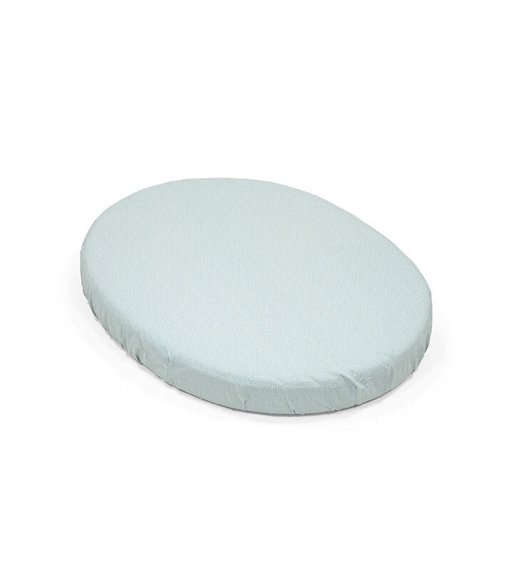 Stokke Sleepi Mini Mattress. With Fitted Sheet, Dots Sage. view 1