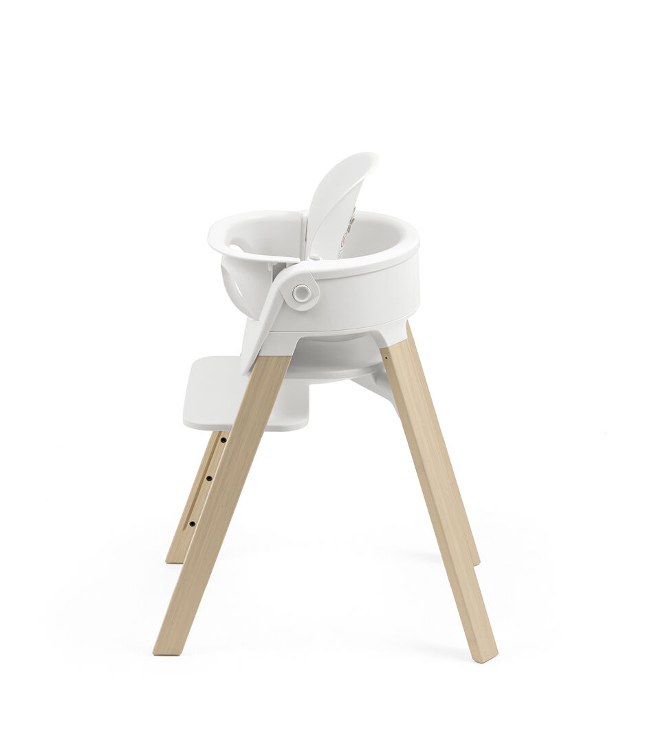 Stokke® Steps™ Chair. Natural/White. Backrest position 1. galery image 31