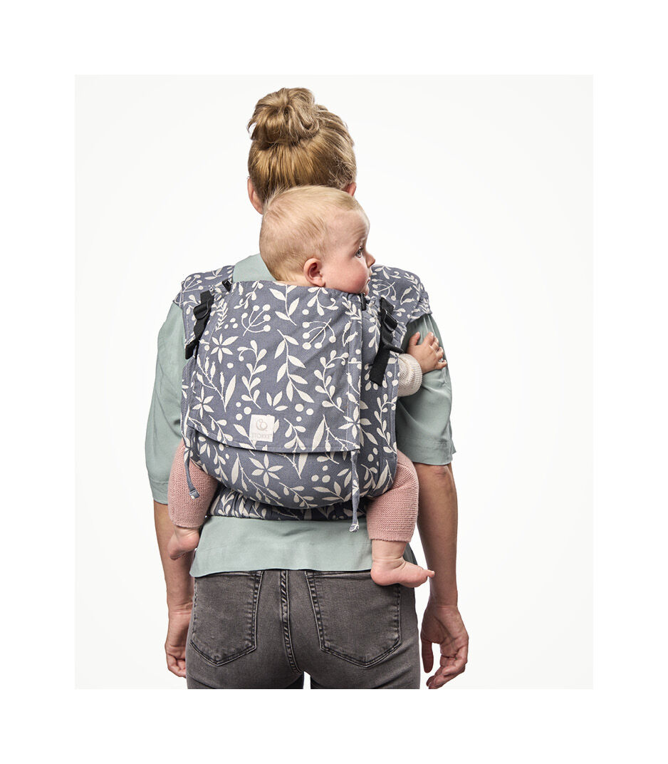Stokke® Limas™ Plus, Floral Slate. Back carrying. galery image 9