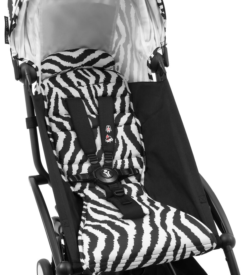 Stokke® YOYO³ stroller from 6 months, Zebra with Black Frame, mainview galery image 11