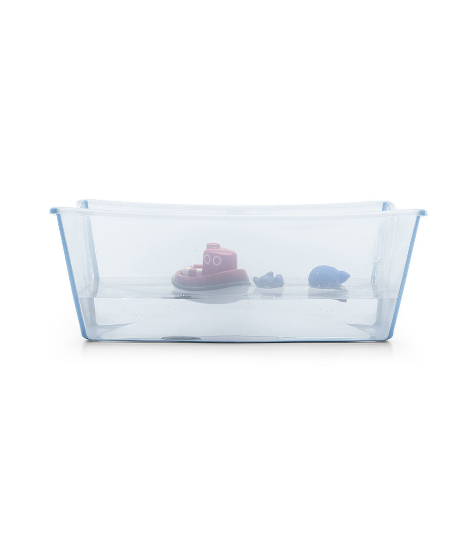 Stokke® Flexi Bath®  Ocean Blue with water and toys. galery image 4