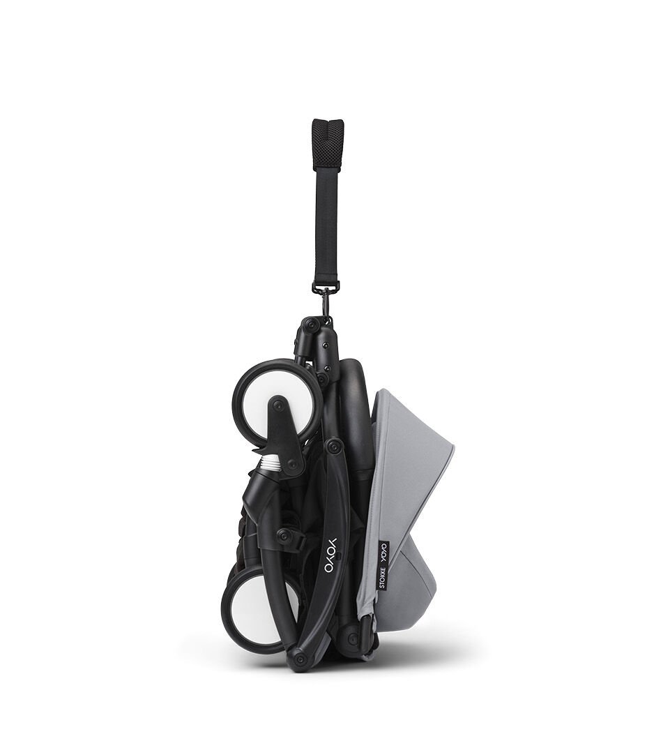 Stokke® YOYO3® 6+ Stone. White Frame. Folded, vertical. galery image 3