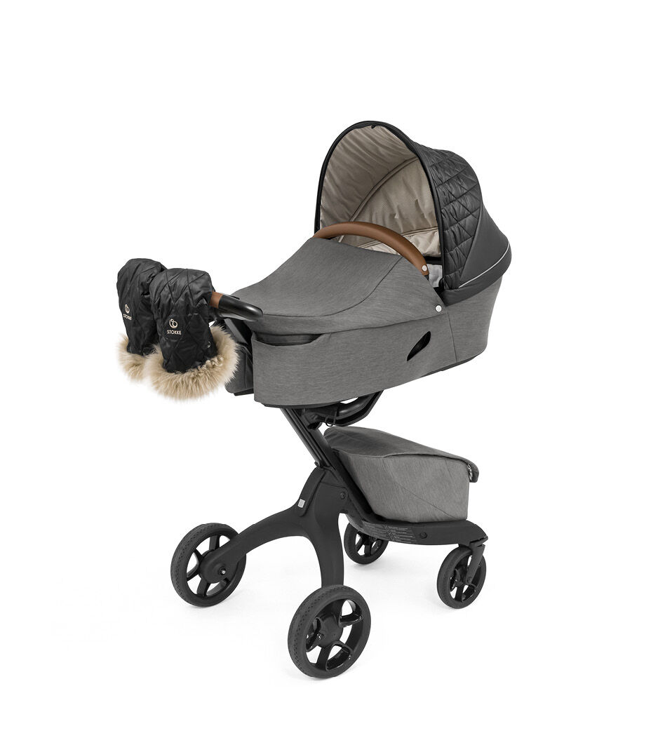 Stokke® Xplory® X Modern Grey with Carry Cot and Winter Kit, without Storm Cover and Sheepskin Rim.