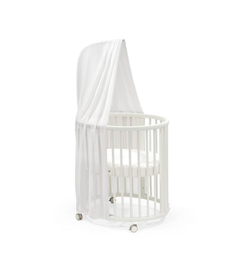 Stokke® Sleepi™ Mini, White. With canopy and mattress. view 3