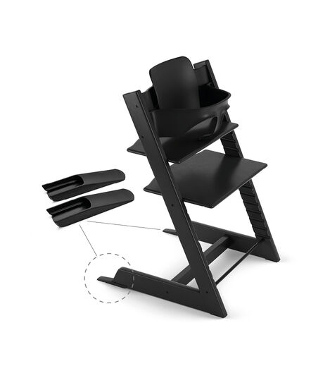 Tripp Trapp&reg; Chair Black, Beech, with Baby Set.