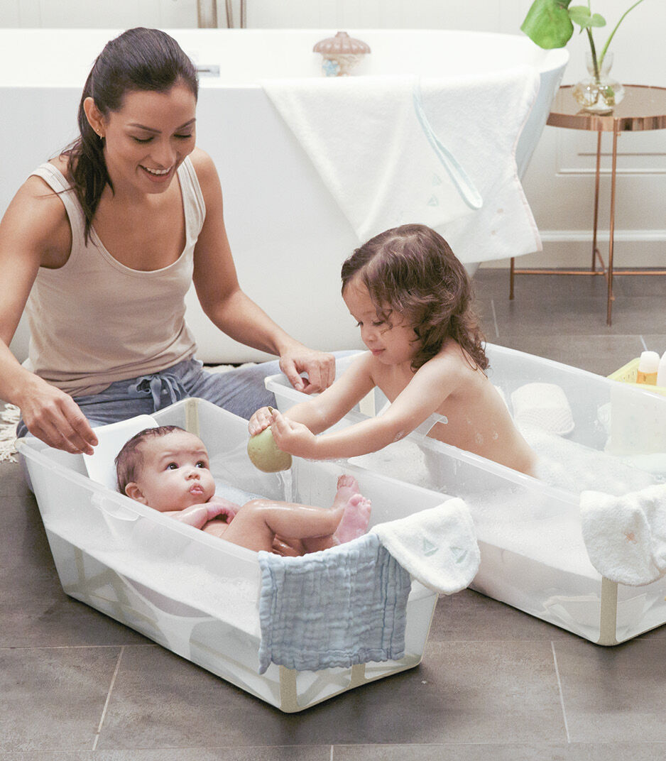 Stokke® Flexi Bath® Badekar sett med Nyfødtstøtte, Sandy Beige, mainview bilde 2