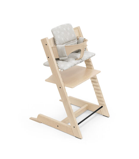 Tripp Trapp® High Chair Natural with Baby Set and Classic Cushion Stars Silver. view 7