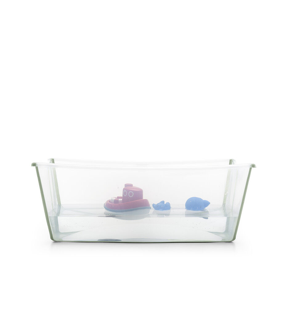 Bath tub, Transparent Green. Accessorised with baby toys. galery image 4