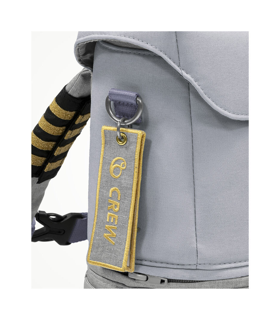 Stokke® JetKids™ BackPack, Arctic Blue. Angled. Close-up. galery image 6