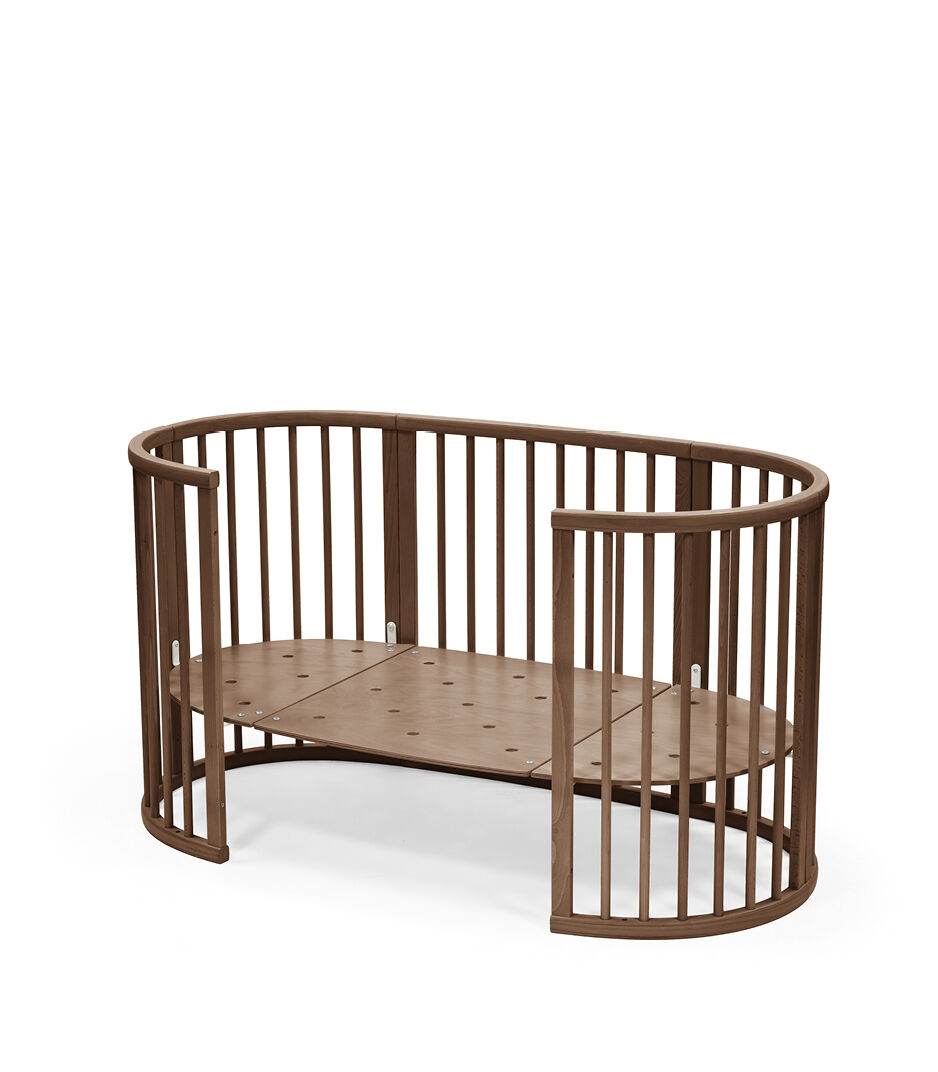 Stokke® Sleepi™ Bed, Warm Brown. Open.