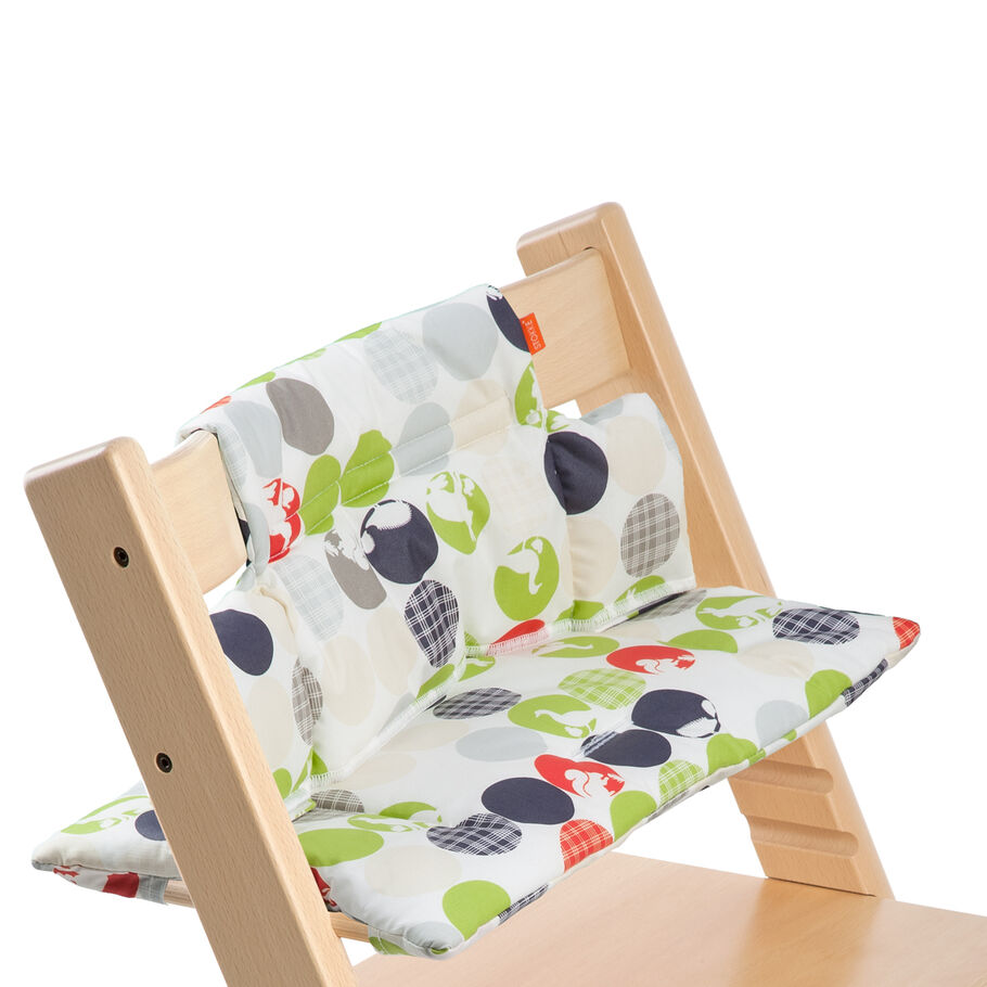 Tripp Trapp&reg; Natural with Silhouette Green cushion