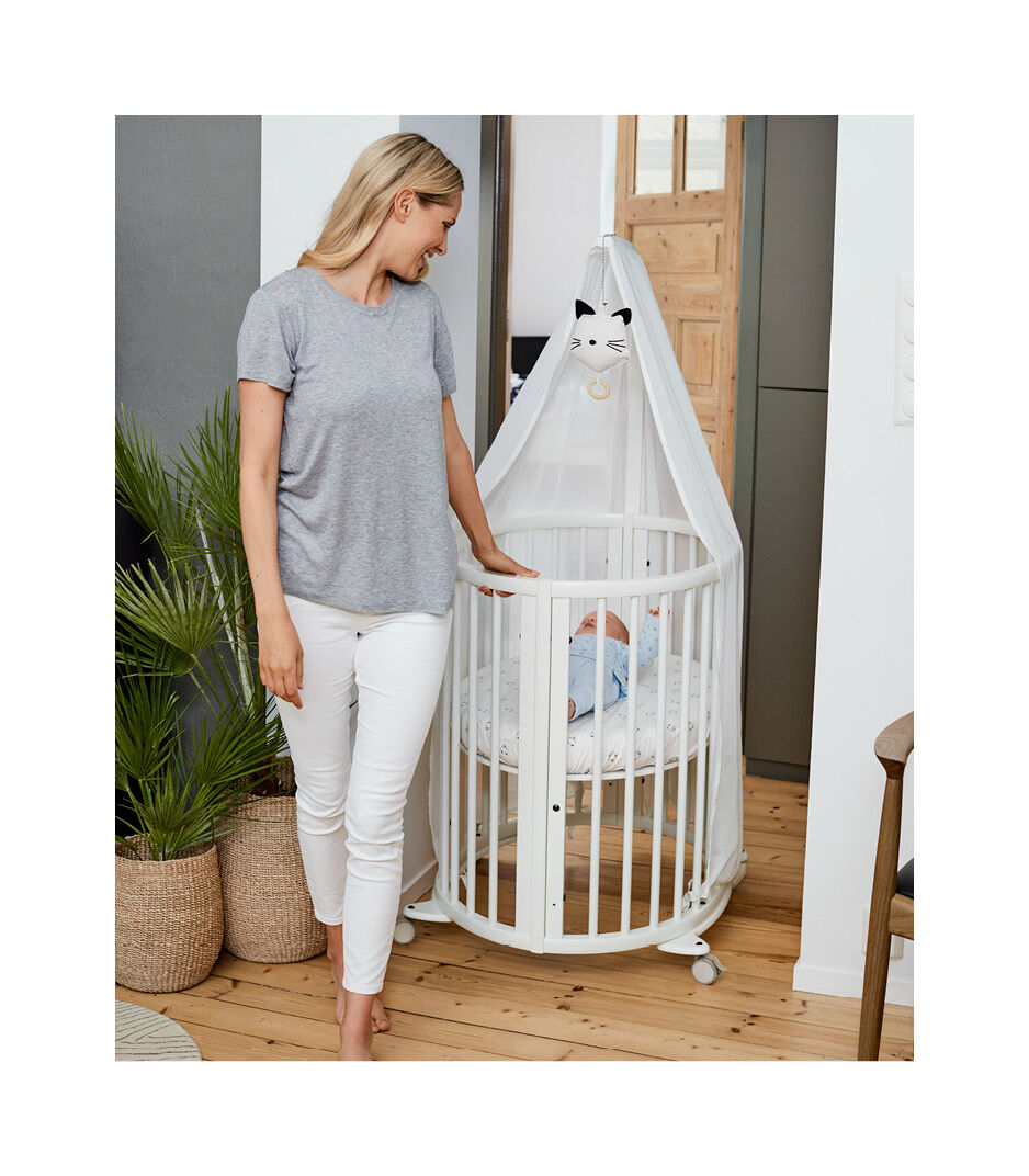 Stokke Sleepi Drape Rod White Easy to Install & Clean Made from Solid Beech Wood Compatible with Stokke Sleepi Crib/Bed & Mini 