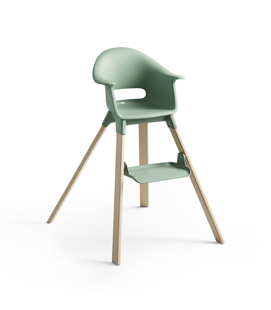 Stokke® Clikk™ High Chair Natural and Clover Green.