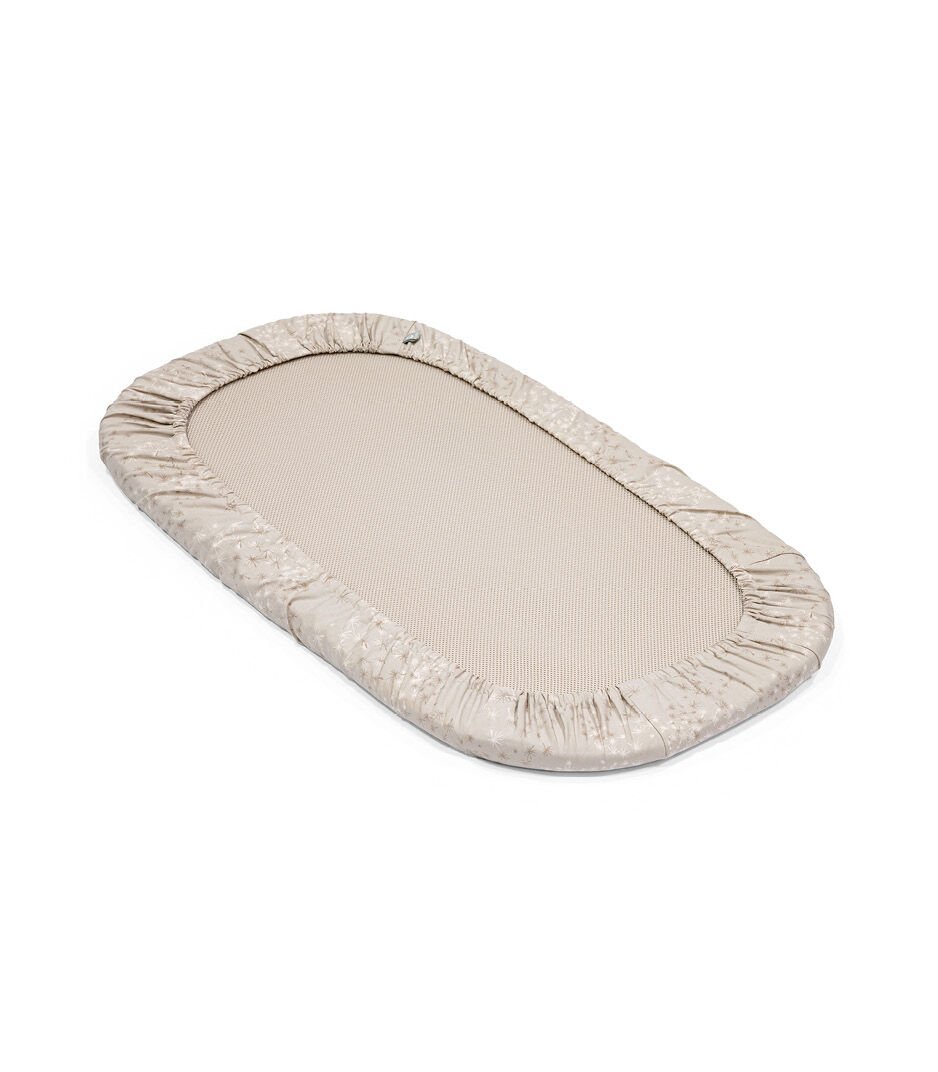 Stokke® Snoozi™ Fitted Sheet Dandelion Beige. Bottom view. galery image 6