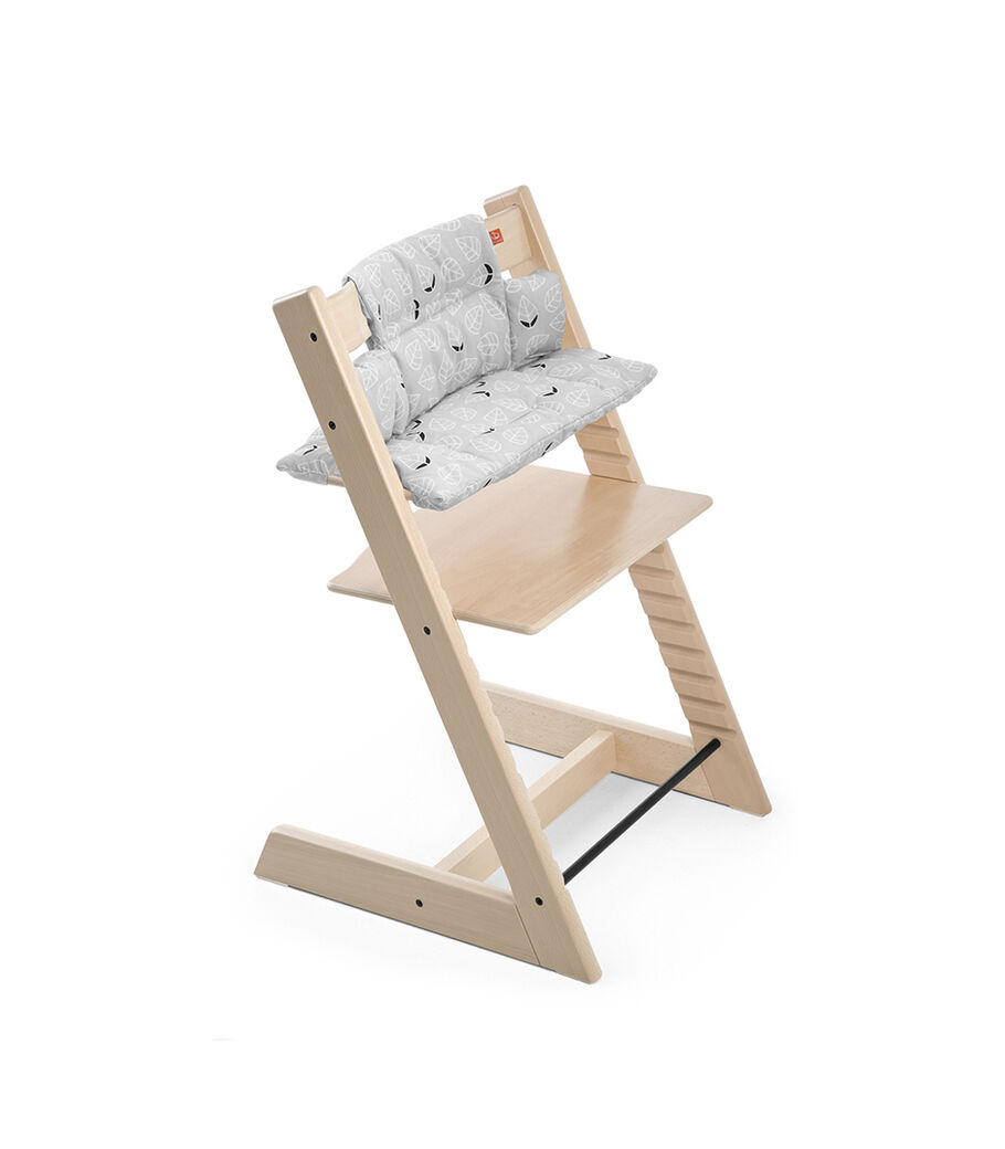 Tripp Trapp&reg; Natural with Cushion&nbsp;Grey Leaf.