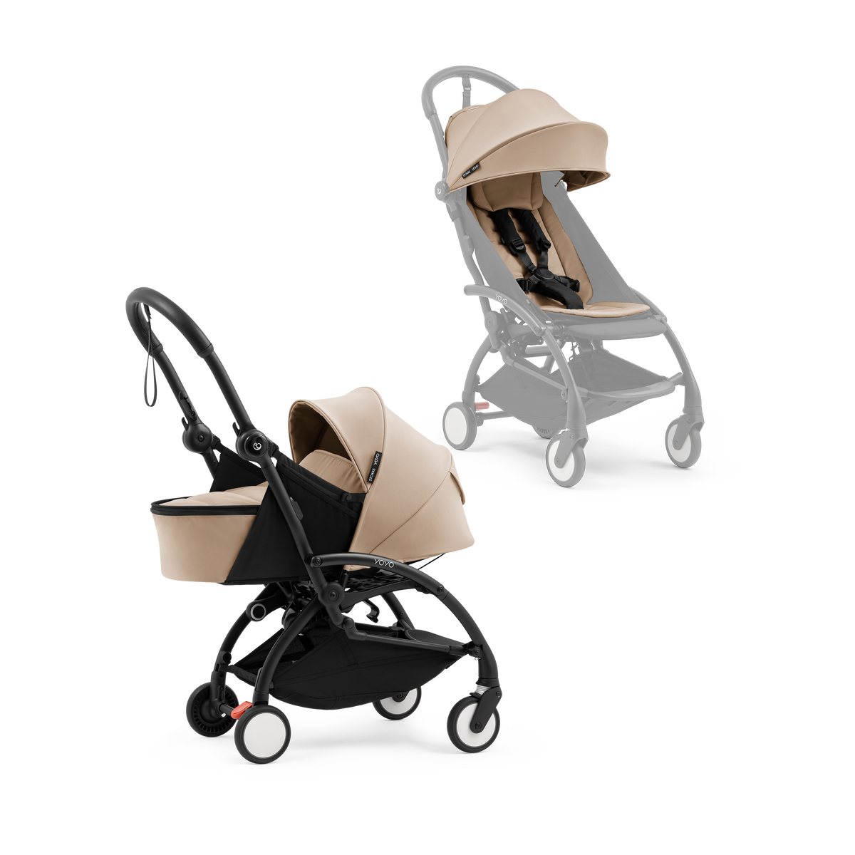 Stokke® YOYO5 Bundles Taupe. Black Frame.