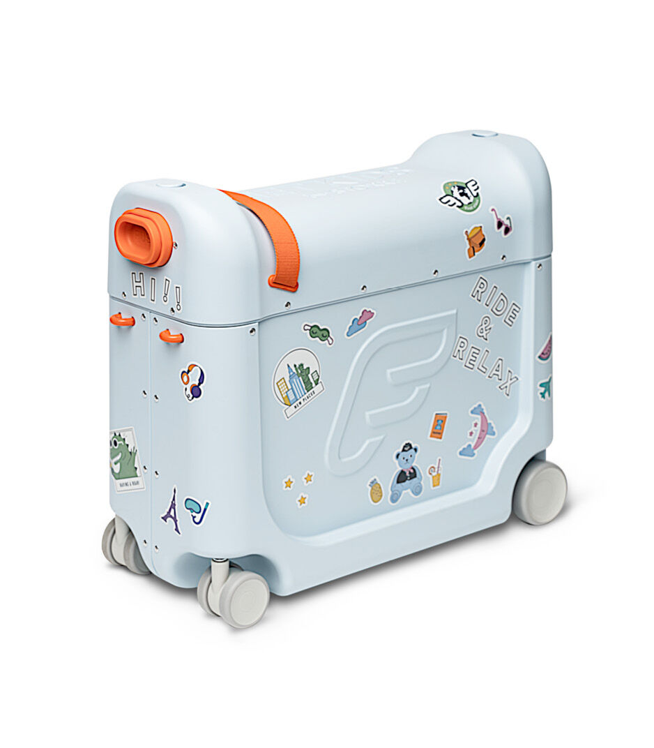 Best for Ages 3-7 Gold Kids Ride-On Suitcase & In-Flight Bed Approved by Many Airlines JetKids by Stokke BedBox Help Your Child Relax & Sleep on the Plane 