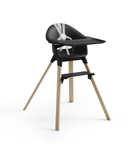 Stokke® Clikk™ High Chair with Tray and Harness, in Natural and Black. view 2
