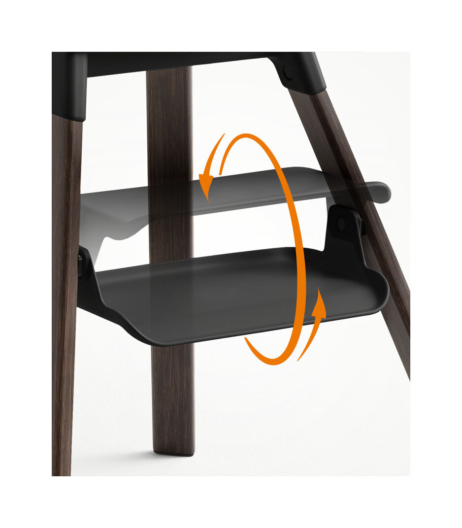 Chaise haute Stokke® Clikk™, Black / Warm Brown, mainview Image de la galerie 10