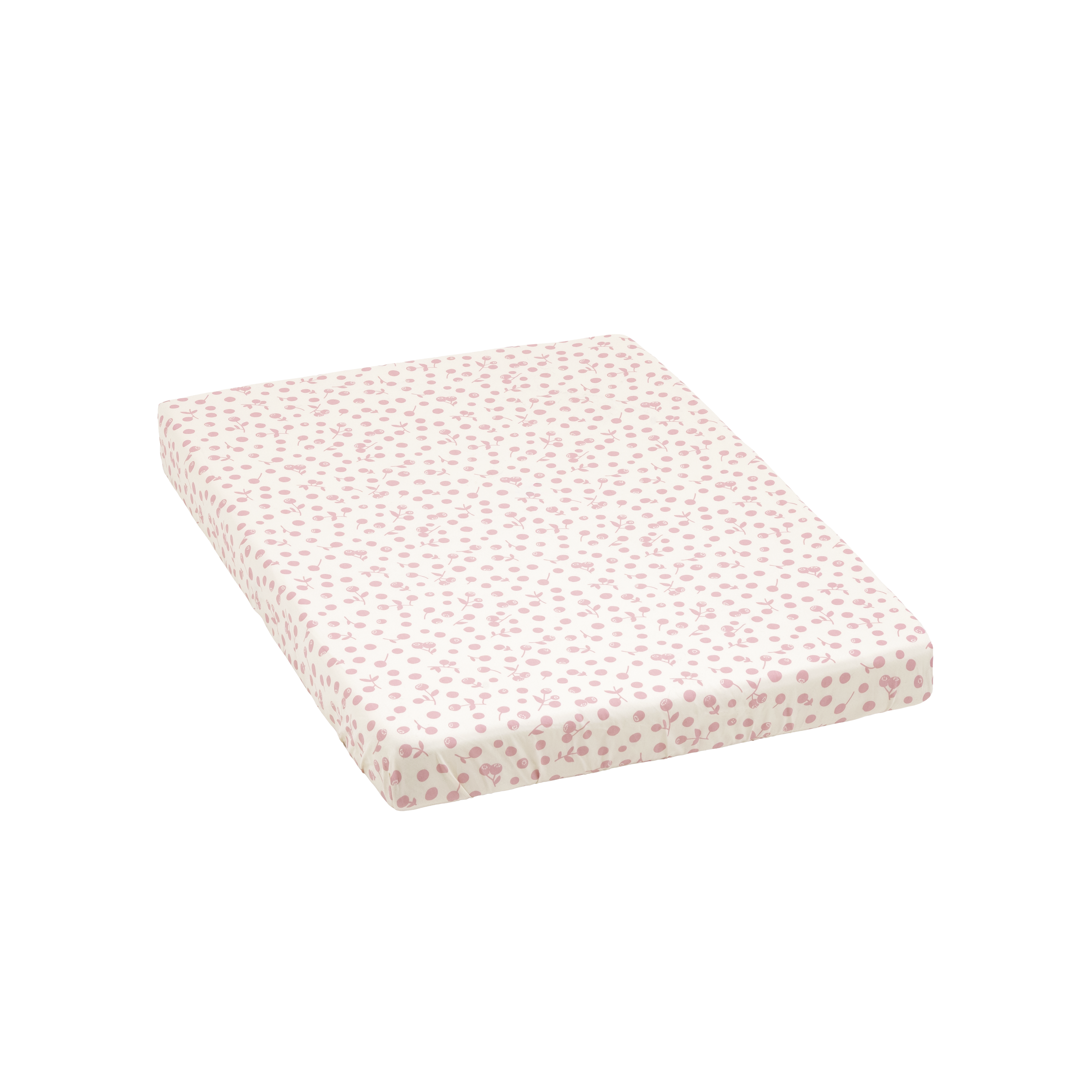 Stokke® Nighti™ Mini Fitted Sheet. Wild Rose Berries. 60x80cm. galery image 1