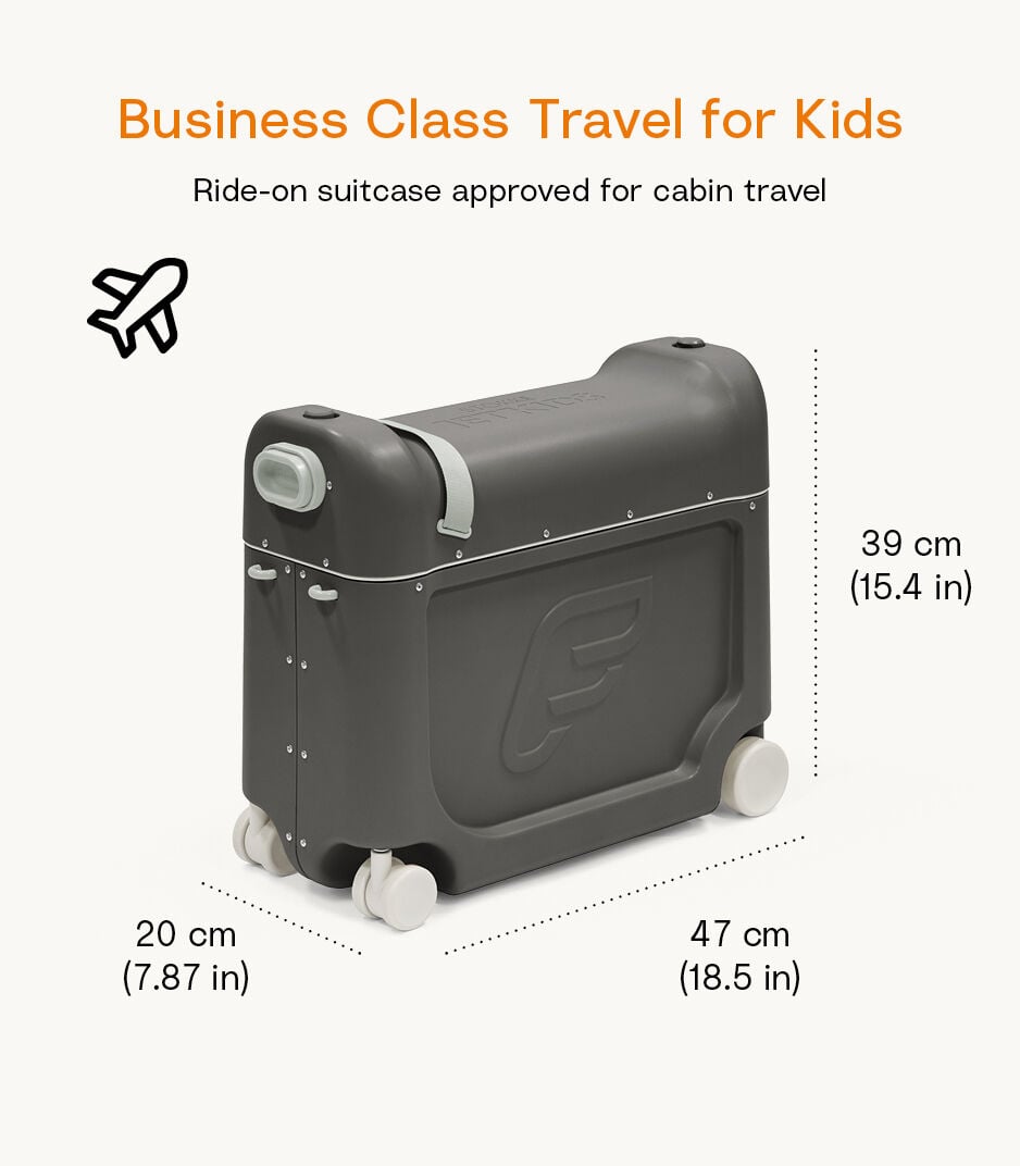Maleta para sentarse y cama Stokke® JetKids™ BedBox™, Gris Medianoche, mainview galería de imágenes 4